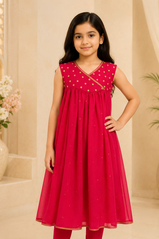 Chiffon Pishwas with Churidar Pyjama G10333