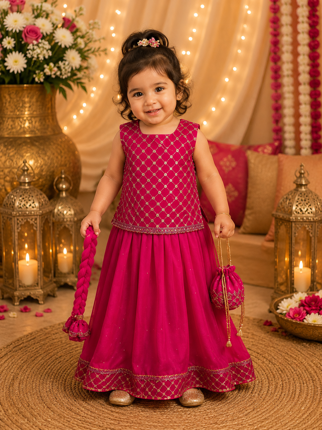 Organza Blouse with Sharara