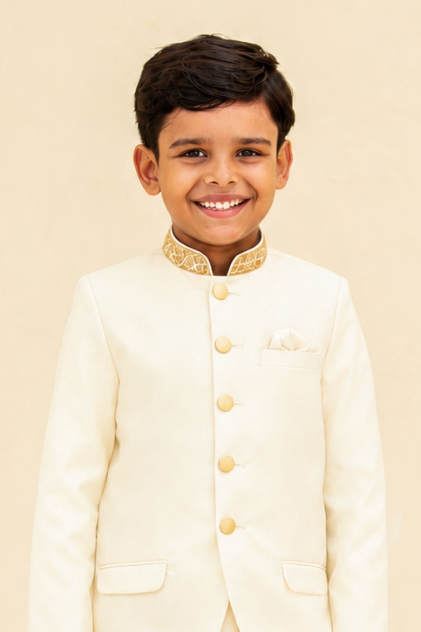 Navy, Black, Off-White, White, and Maroon Kurta Shalwar with Prince Coat (B4011) (white)