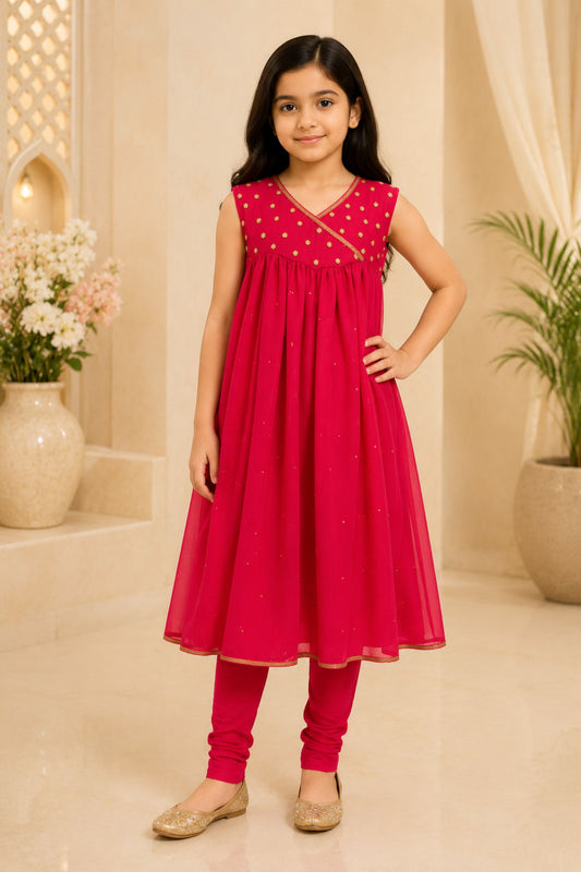 Chiffon Pishwas with Churidar Pyjama G10333
