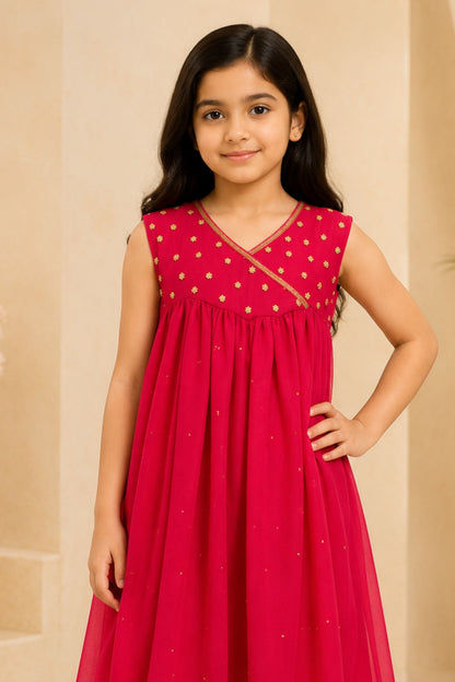 Chiffon Pishwas with Churidar Pyjama G10333