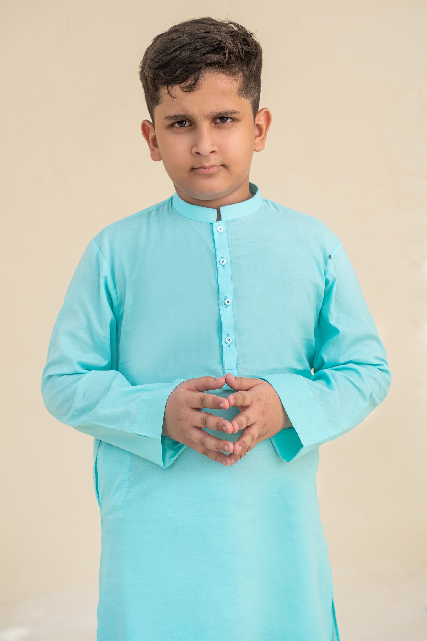 peacock blue kurta shalwar.G3091