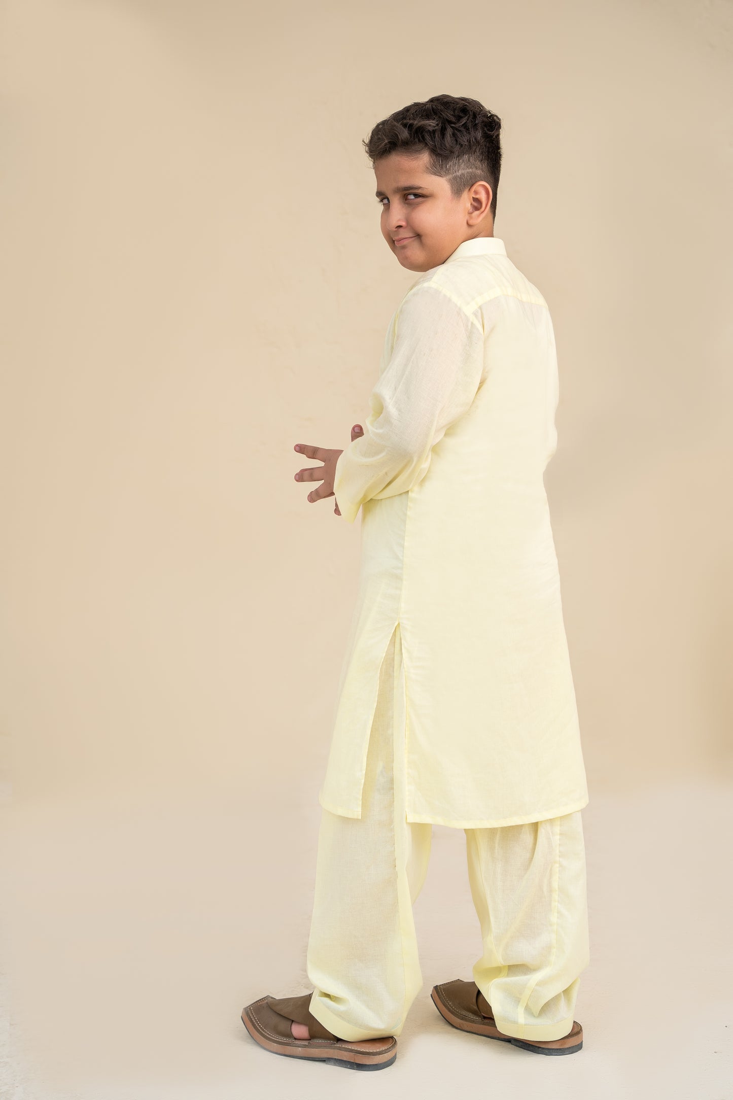 Lemon kurta shalwar.B3086