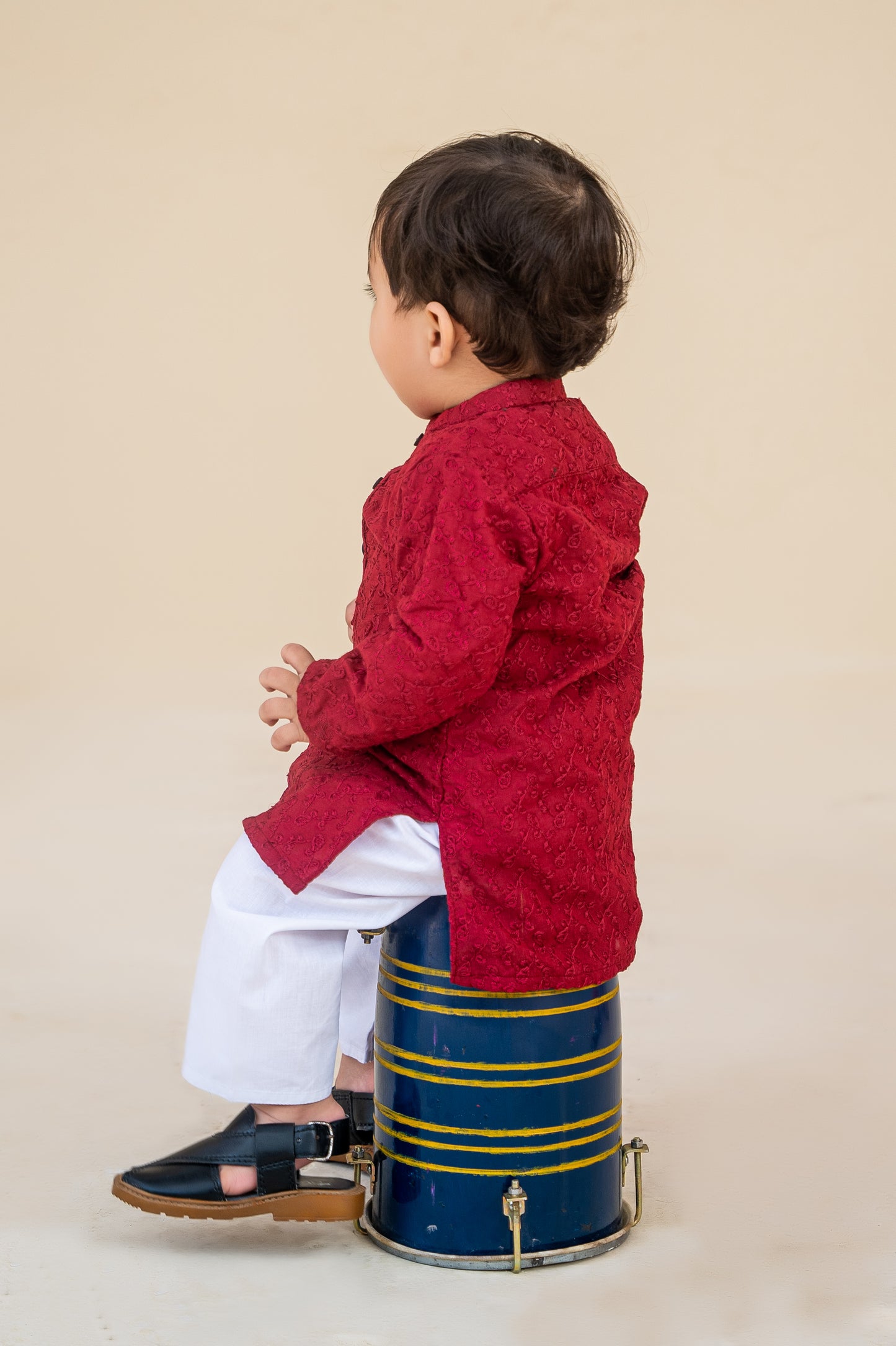 Maroon kurta shalwar.B4003