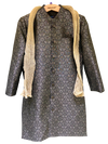 Black-Golden Banarasi Sherwani - Pinks &amp; Blues 