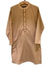 Brown Hand-Embroidered Kurta Shalwar Suit