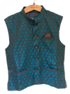 Electric Green Banarasi Waistcoat